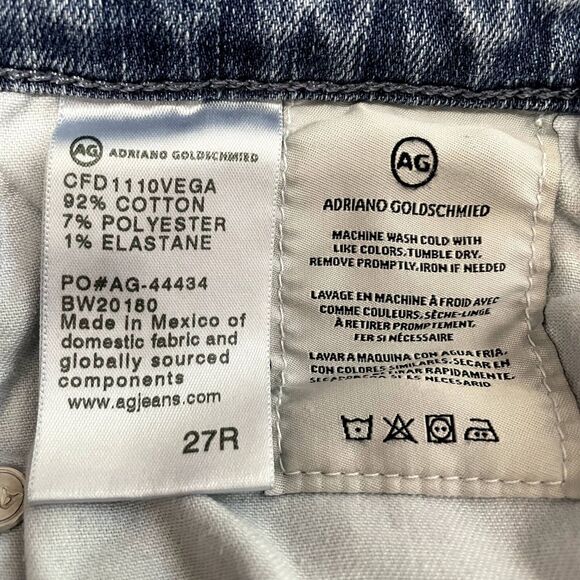 AG Adriano Goldscmied Mid Rise Jeans Stilt Cigarette Leg Ankle Length Denim 27 - Picture 6 of 10